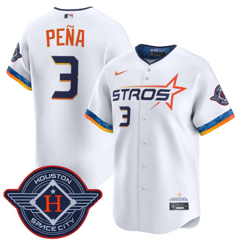 Men Houston Astros 3 Pena white 2025 City Connect Vapor Limited Stitched Jersey